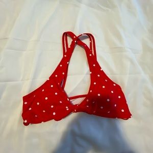Cris crossed polka dot bikini top with matching bottoms! (See on my page)